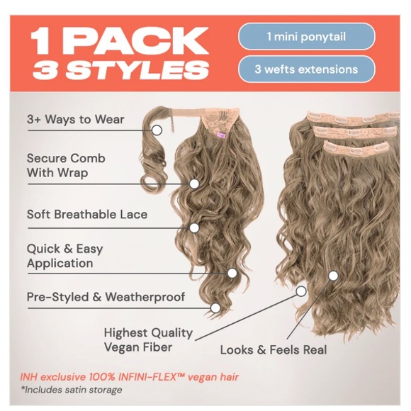 CHLOE - Half Up Half Down Clip in Set - Picture 4 of 5